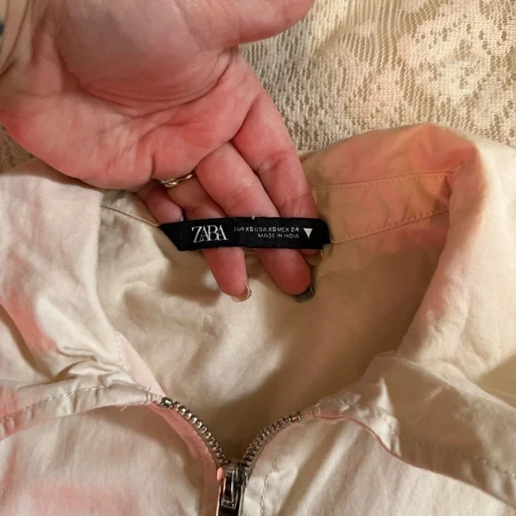 Zara cotton wide leg cargo jumpsuit - Picture 3 of 10